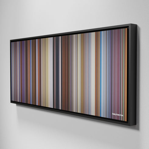 Side view of Framed Buff's of Raising Arizona Frome on the wall