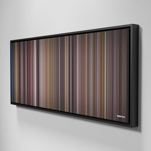 Side view of Framed Buff's of Airplane! Frome on the wall