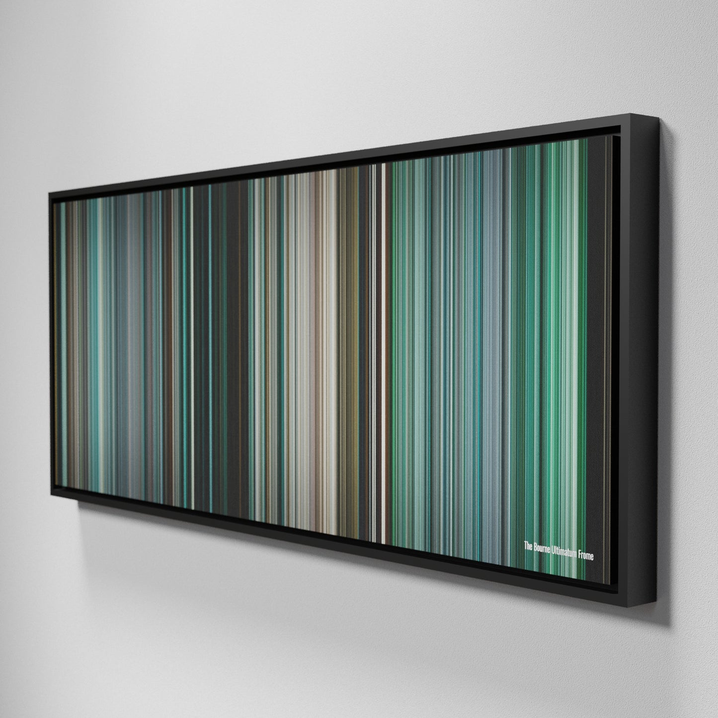 Side view of Framed Buff's of The Bourne Ultimatum Frome on the wall
