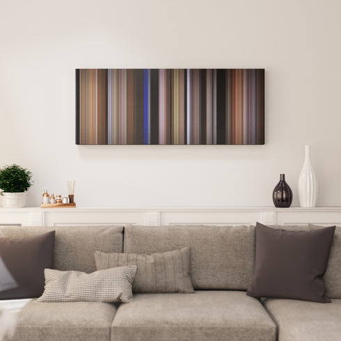 She's Having a Baby canvas print in living room - film wall decor
