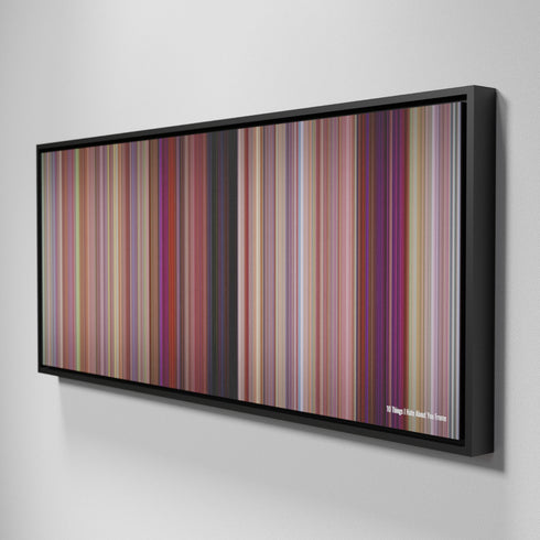 Side view of Framed Buff's of 10 Things I Hate About You Frome on the wall