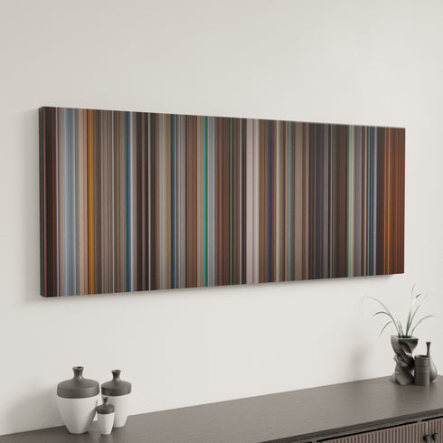 Stay canvas art in modern interior - movie color palette