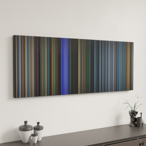 Ready Player One canvas art in modern interior - movie color palette