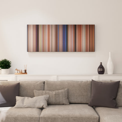 Pretty in Pink canvas print in living room - film wall decor
