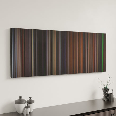 The Silence of the Lambs canvas art in modern interior - movie color palette