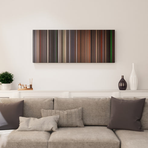 Living room interior with The Silence of the Lambs Frome on the wall