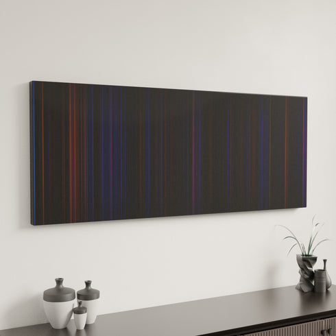 Hamilton canvas art in modern interior - movie color palette