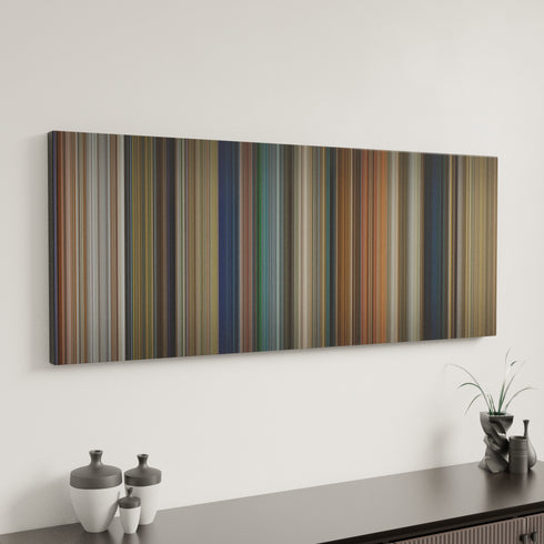 Days of Thunder canvas art in modern interior - movie color palette
