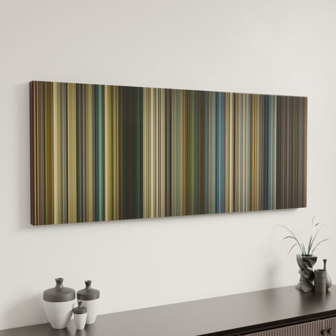Slumdog Millionaire canvas art in modern interior - movie color palette