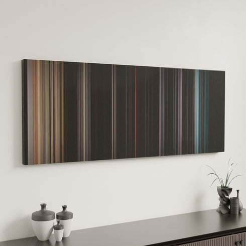The Cabin in the Woods canvas art in modern interior - movie color palette