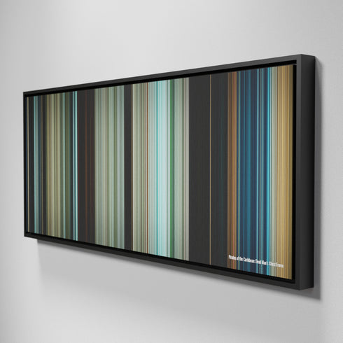 Side view of Framed Buff's of Pirates of the Caribbean: Dead Man's Chest Frome on the wall