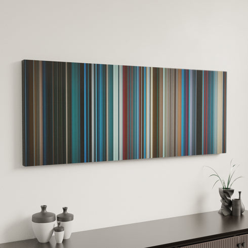 Aquaman canvas art in modern interior - movie color palette