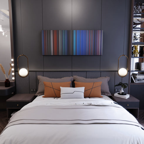 TRON movie canvas in bedroom - wall art display