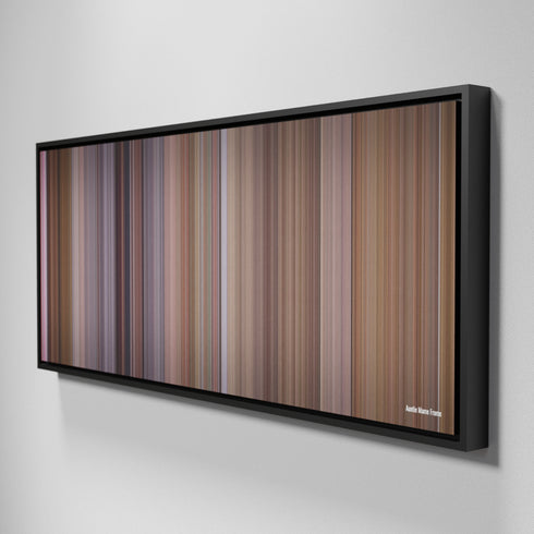 Side view of Framed Buff's of Auntie Mame Frome on the wall