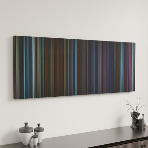 Pacific Rim canvas art in modern interior - movie color palette