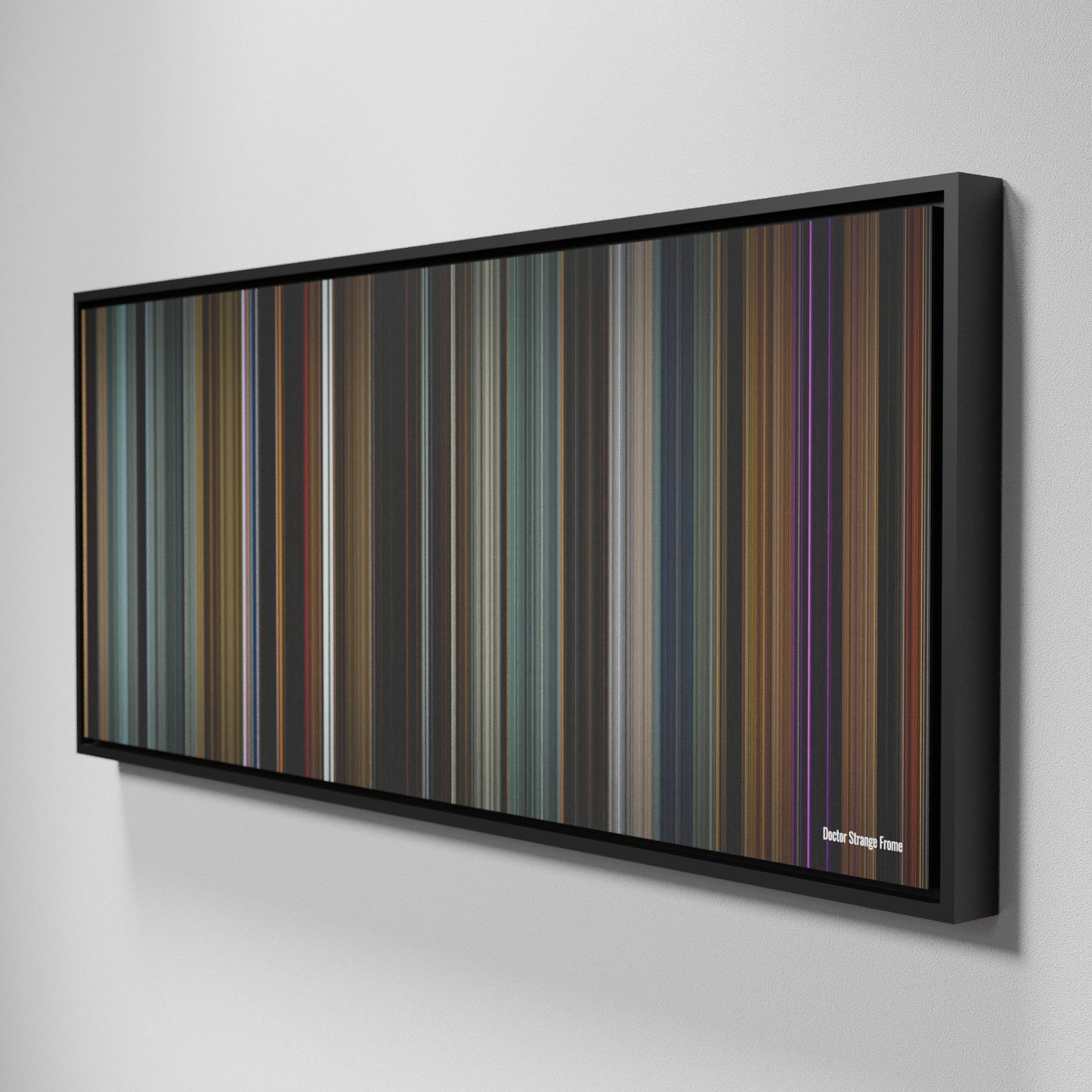 Side view of Framed Buff's of Doctor Strange Frome on the wall