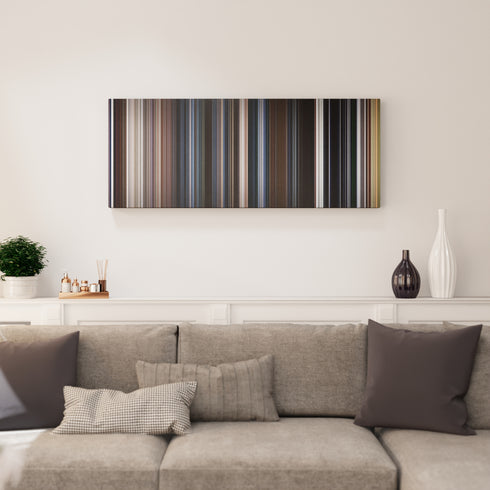 Living room interior with The X Files Frome on the wall