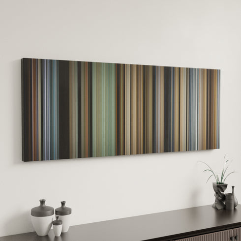 Sahara canvas art in modern interior - movie color palette