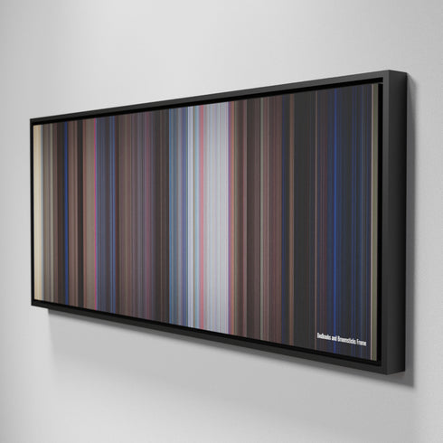 Side view of Framed Buff's of Bedknobs and Broomsticks Frome on the wall