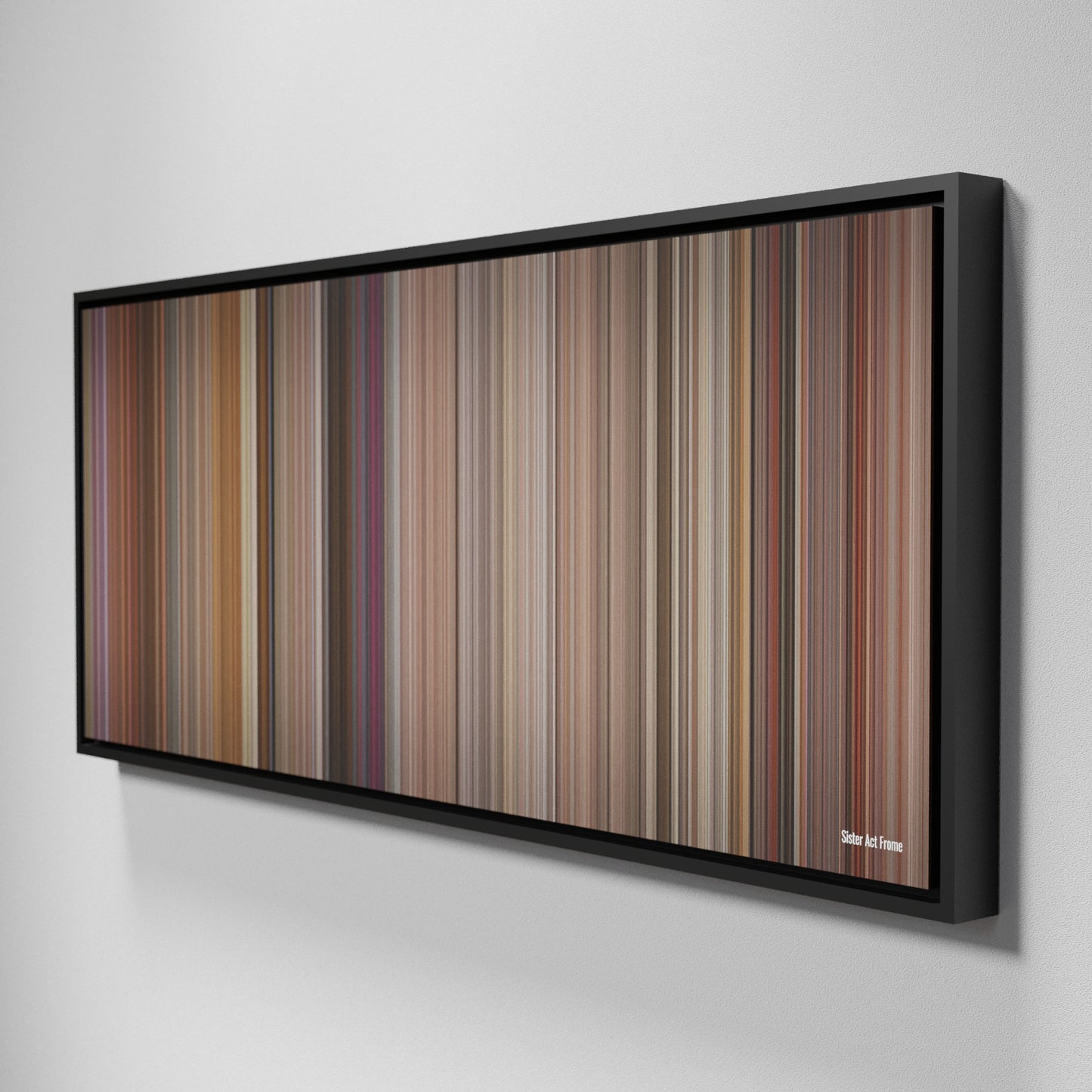 Side view of Framed Buff's of Sister Act Frome on the wall