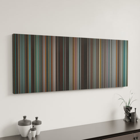 Tower Heist canvas art in modern interior - movie color palette