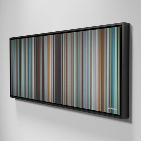 Side view of Framed Buff's of Tower Heist Frome on the wall