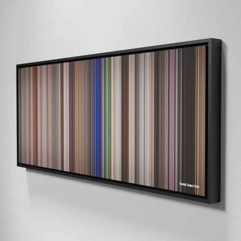 Side view of Framed Buff's of Starship Troopers Frome on the wall