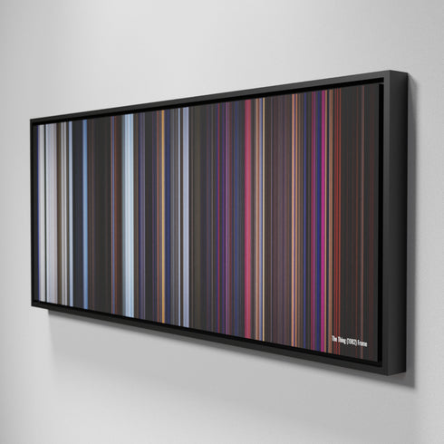 Side view of Framed Buff's of The Thing Frome on the wall