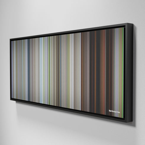 Side view of Framed Buff's of Black Narcissus Frome on the wall