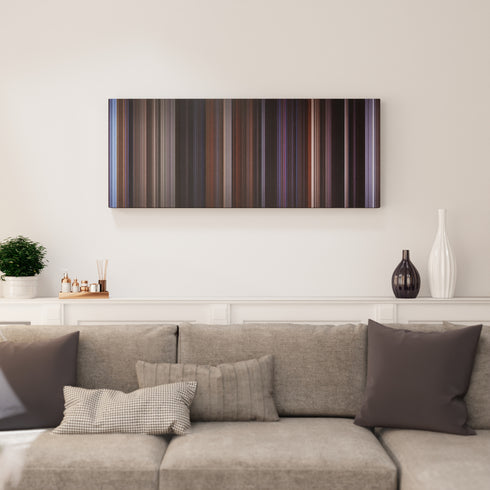 Crash canvas print in living room - film wall decor