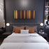 Bedroom interior with Midnight in Paris Frome on the wall