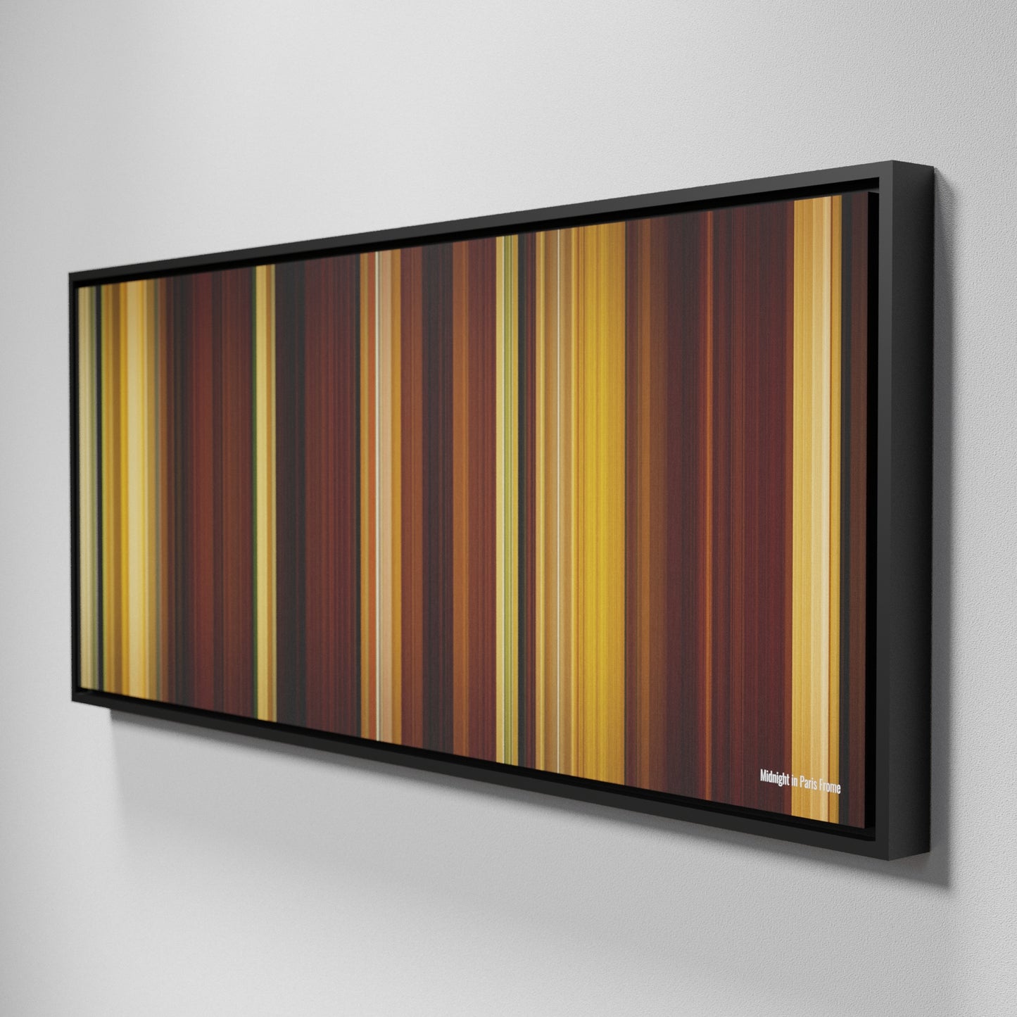 Side view of Framed Buff's of Midnight in Paris Frome on the wall