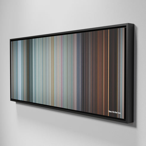 Side view of Framed Buff's of Shaun of the Dead Frome on the wall