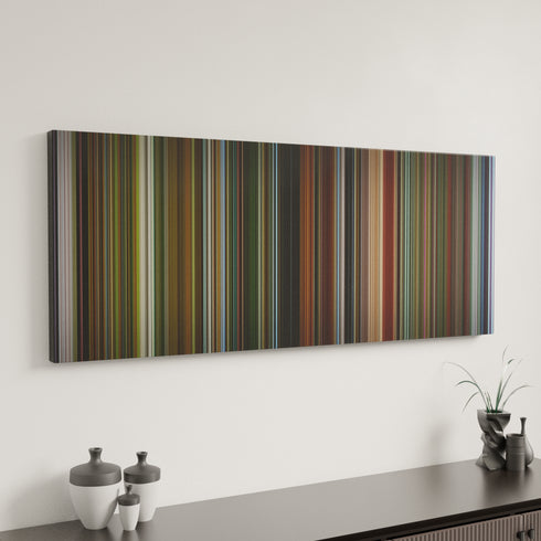Oldboy canvas art in modern interior - movie color palette
