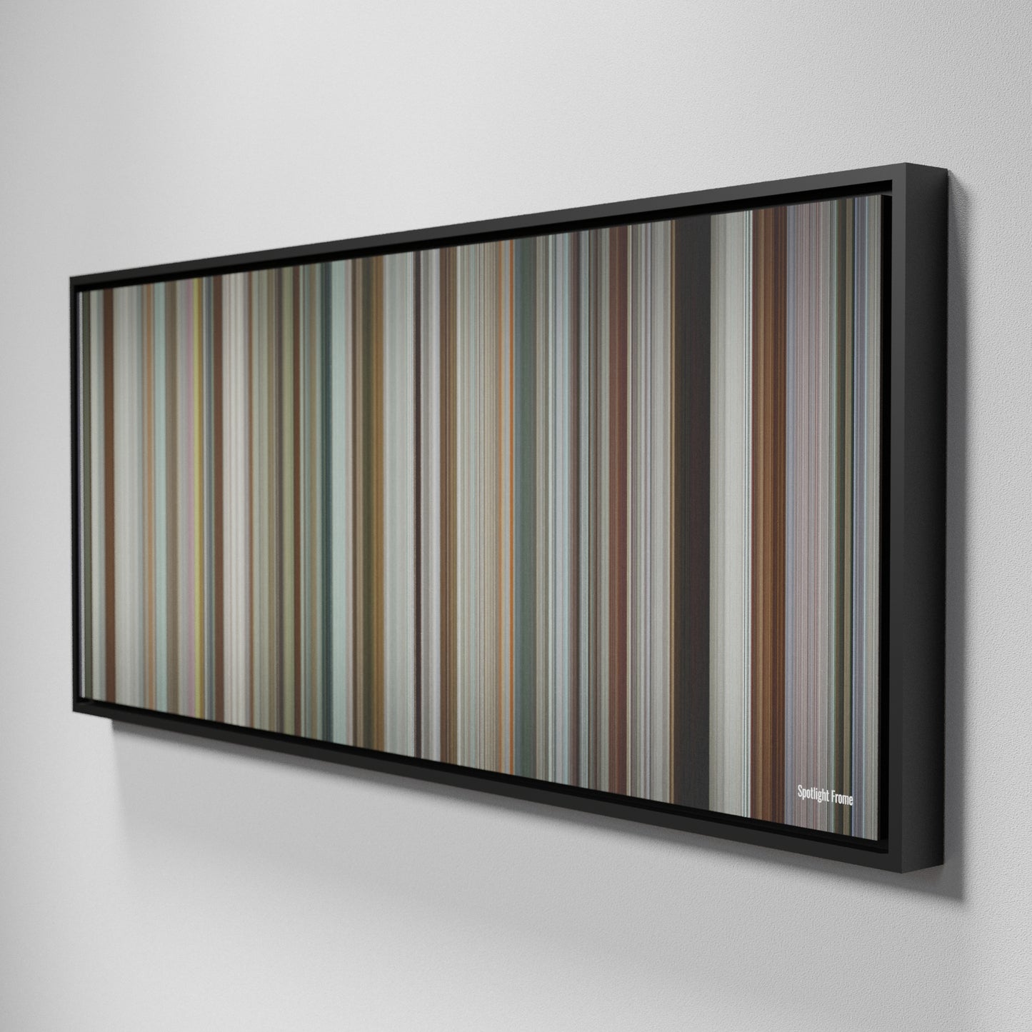 Side view of Framed Buff's of Spotlight Frome on the wall