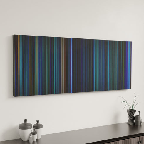 The Abyss canvas art in modern interior - movie color palette