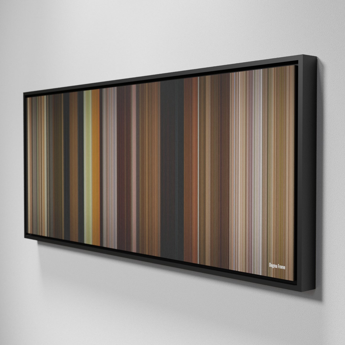 Side view of Framed Buff's of Dogma Frome on the wall