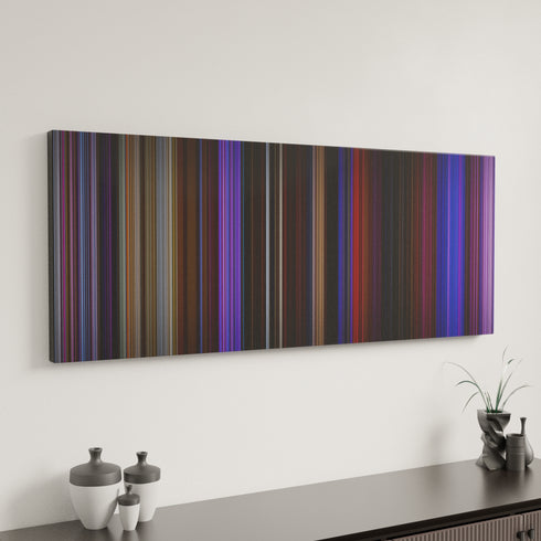 Minimal interior design with Purple Rain Frome on the wall