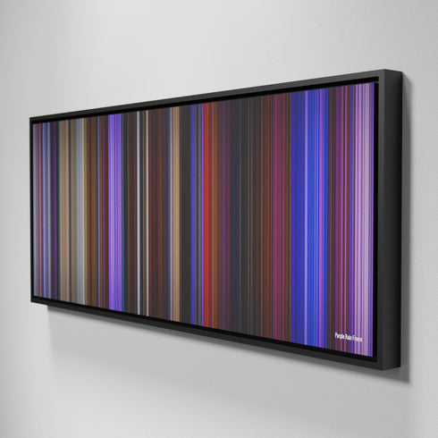 Side view of Framed Buff's of Purple Rain Frome on the wall