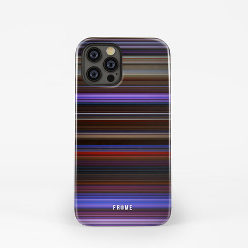 Front view of purple rain Frome Snap phone case