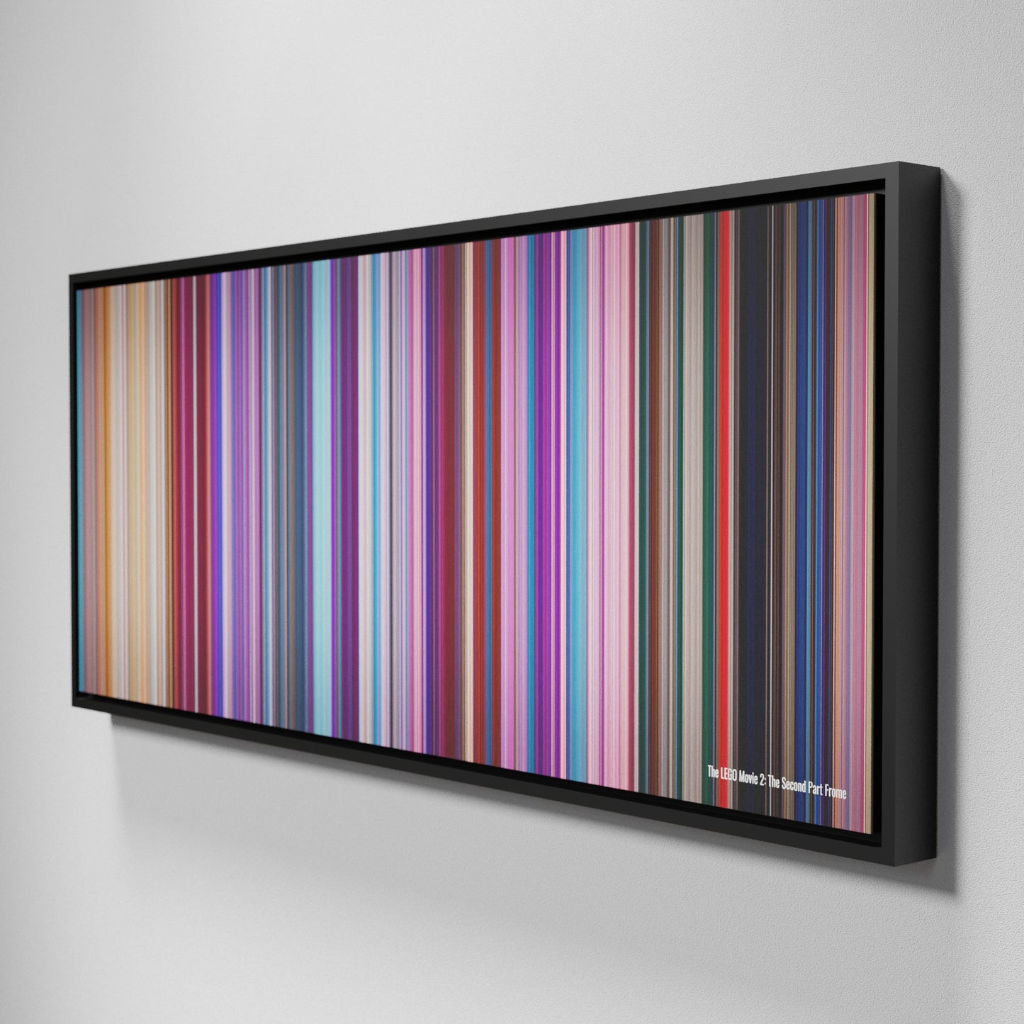 Side view of Framed Buff's of The Lego Movie 2: The Second Part Frome on the wall