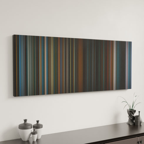 The Piano canvas art in modern interior - movie color palette