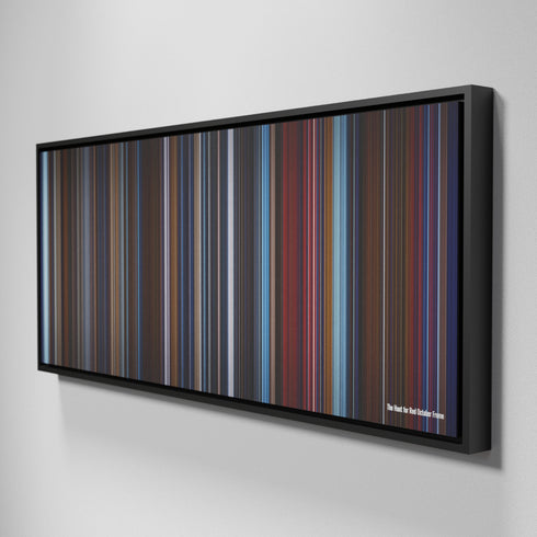 Side view of Framed Buff's of The Hunt for Red October Frome on the wall