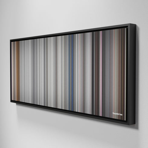 Side view of Framed Buff's of Pleasantville Frome on the wall