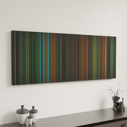 Sucker Punch canvas art in modern interior - movie color palette