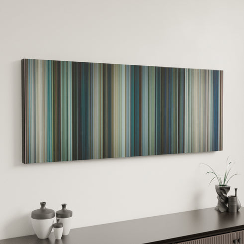Chappie canvas art in modern interior - movie color palette