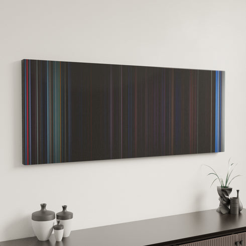 Evil Dead II canvas art in modern interior - movie color palette