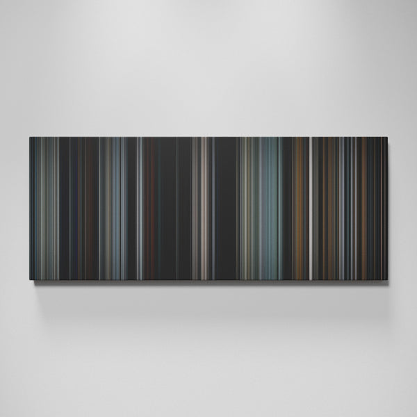 Heat movie canvas wall art - color palette print