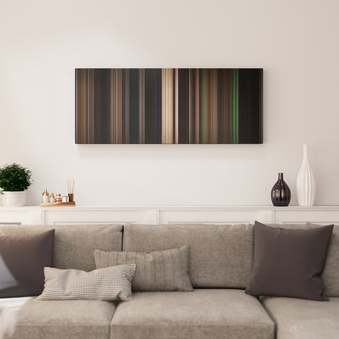 Living room interior with Crouching Tiger, Hidden Dragon Frome on the wall