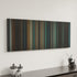 Super 8 canvas art in modern interior - movie color palette